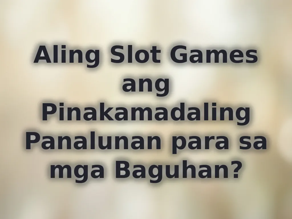 Beginner slots guide